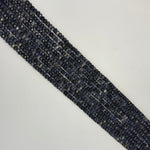 Blue Sapphire Faceted Rondelle Beads