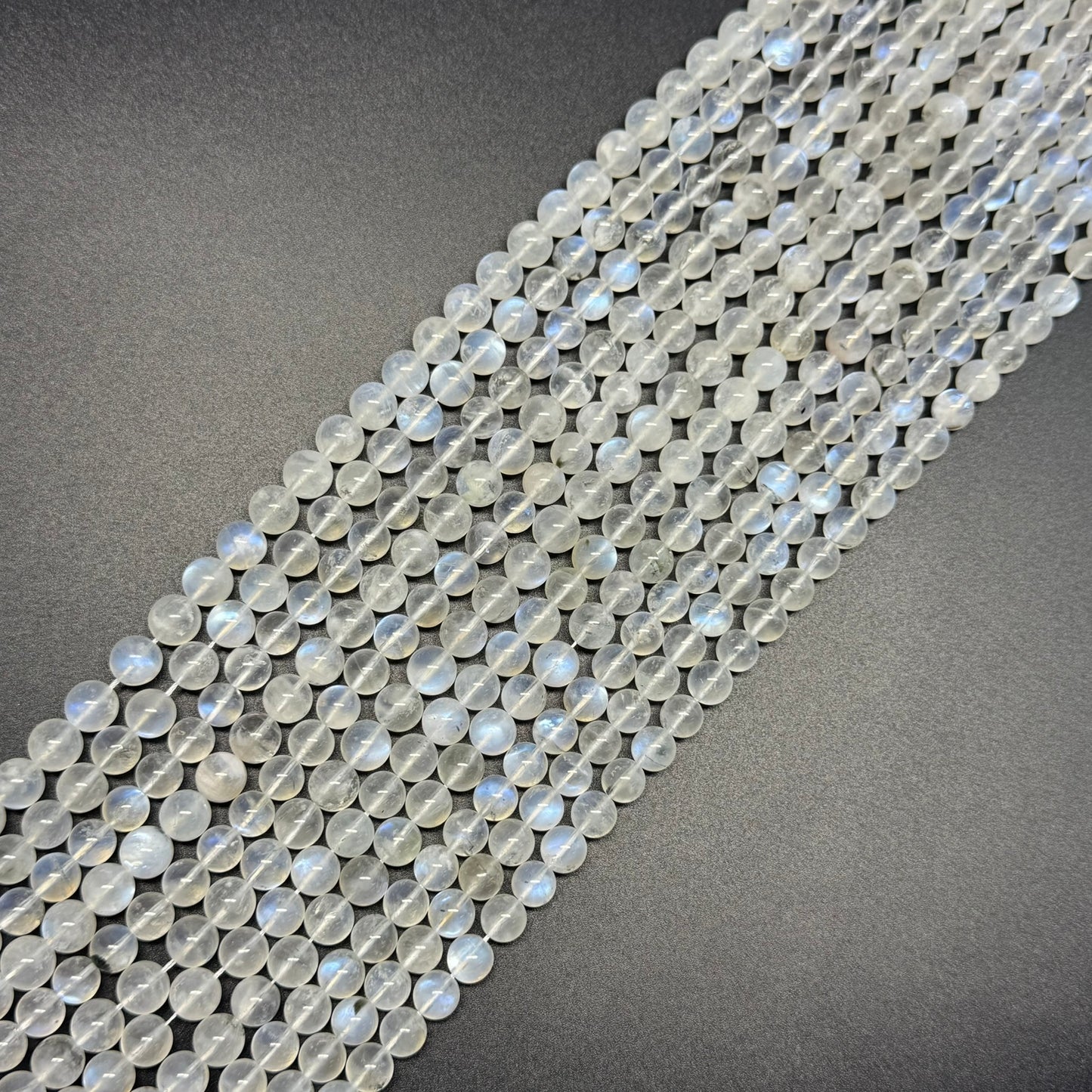 Moonstone Polished Round Gemstone Beads - (AAAAA Quality)