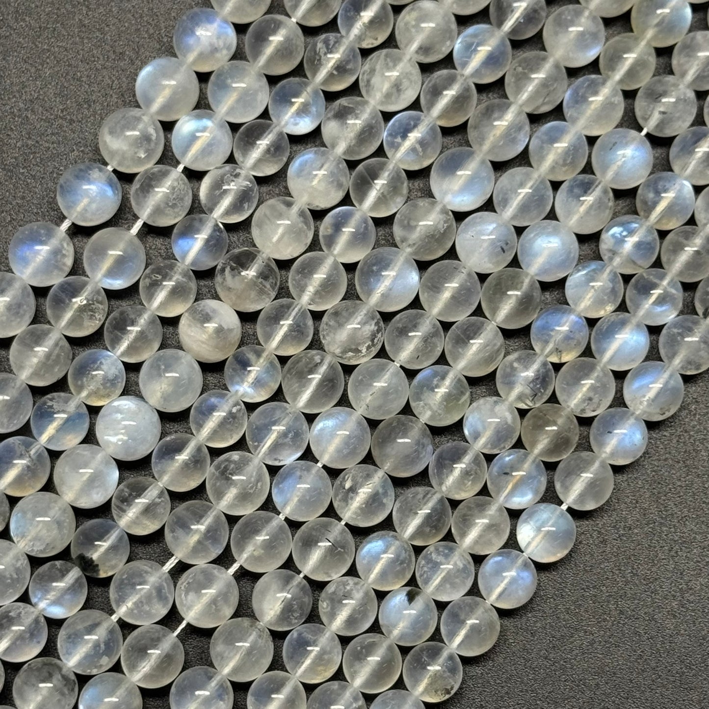 Moonstone Polished Round Gemstone Beads - (AAAAA Quality)