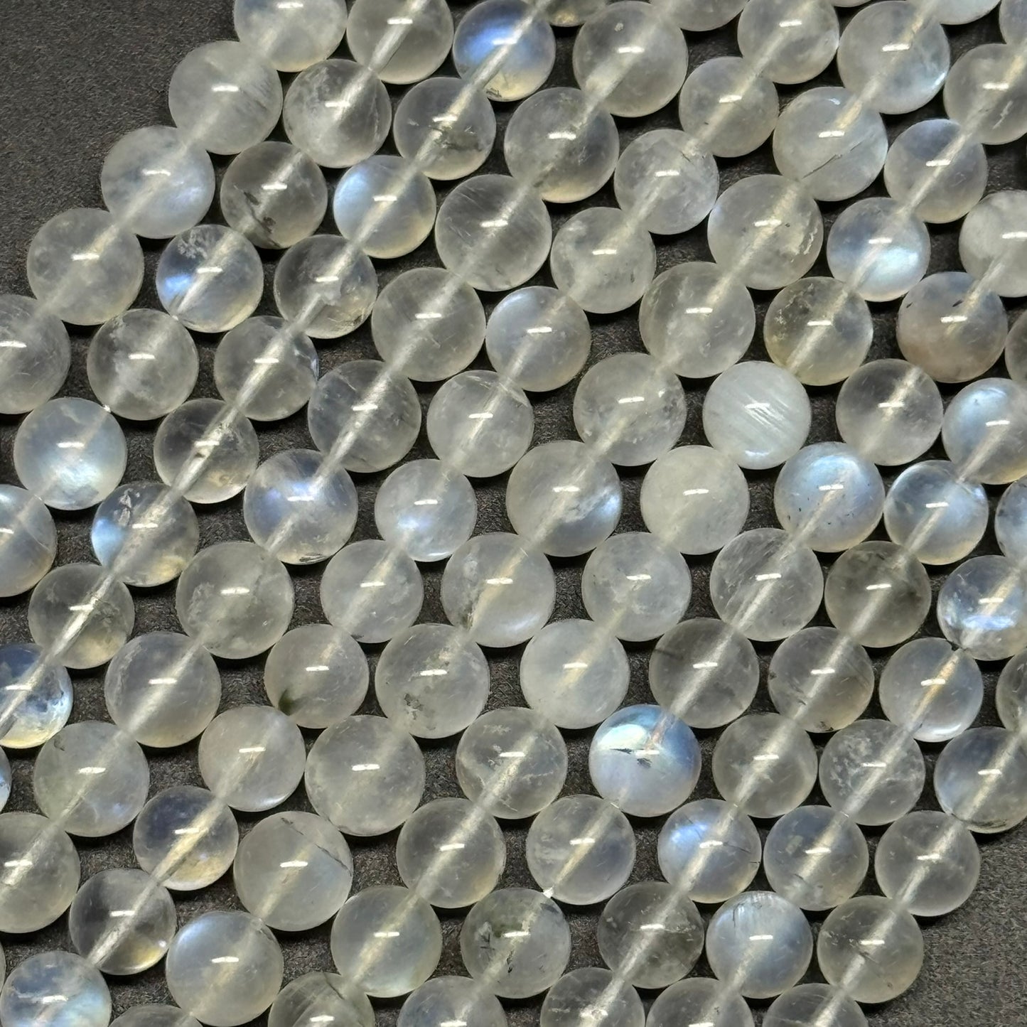 Moonstone Polished Round Gemstone Beads - (AAAAA Quality)