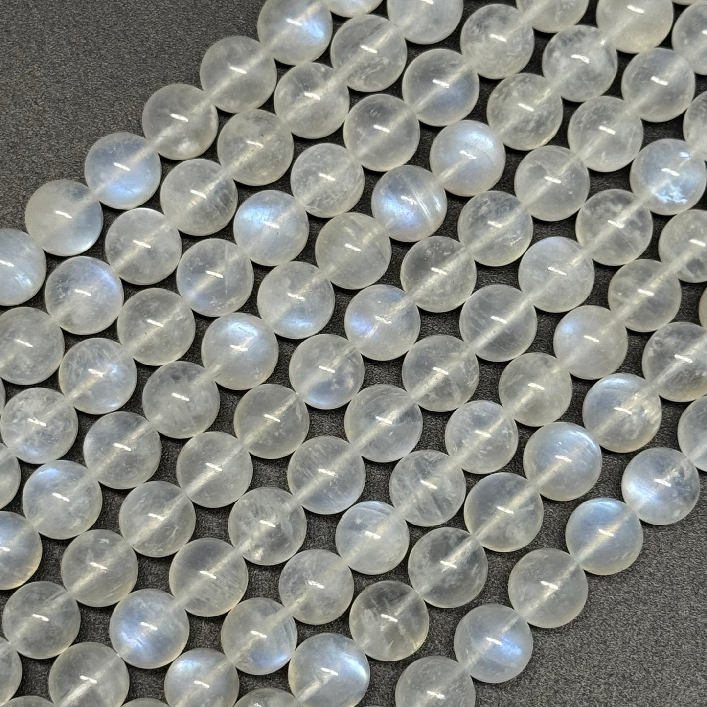 Moonstone Polished Round Gemstone Beads - (AAAAA Quality)