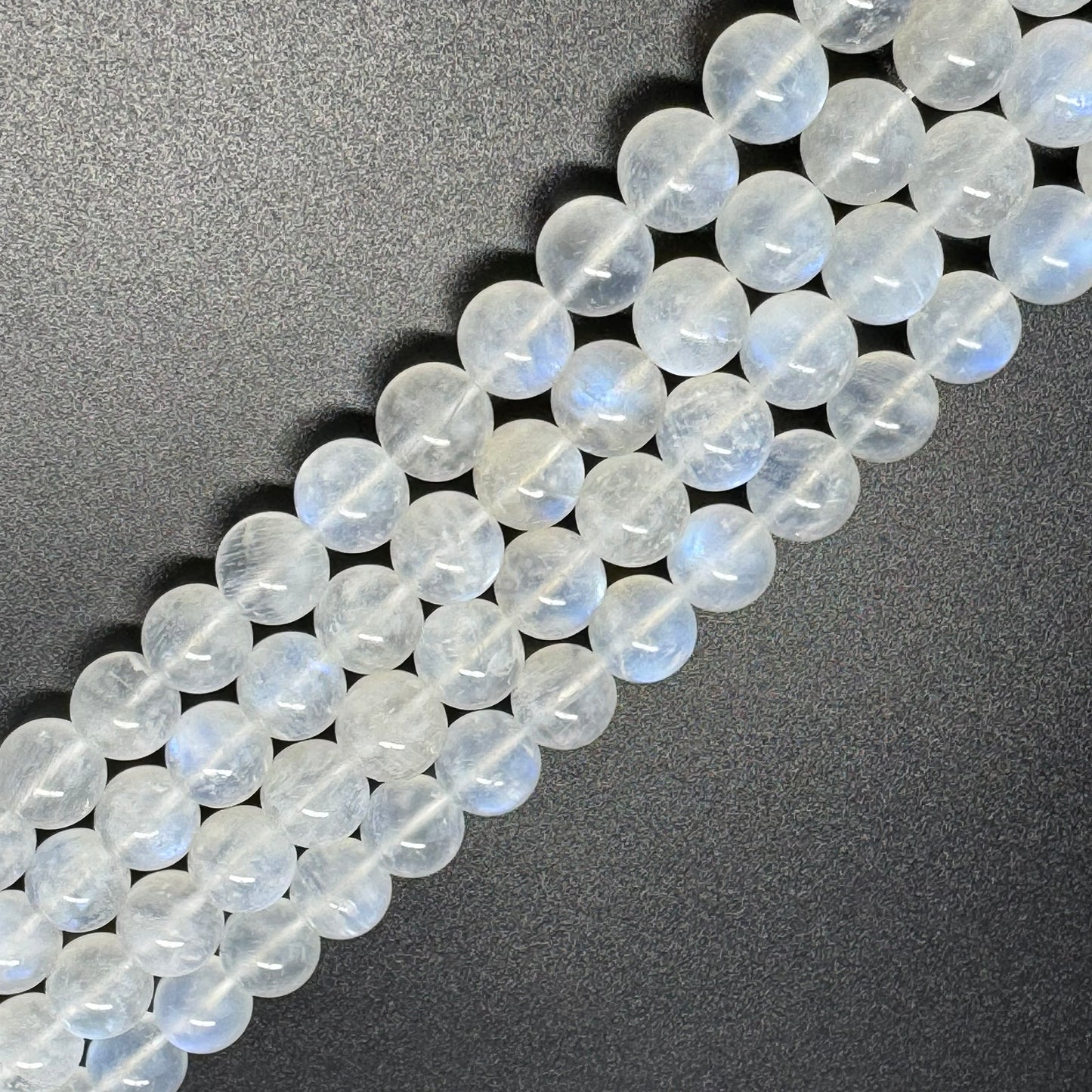 Moonstone Polished Round Gemstone Beads - (AAAAA Quality)