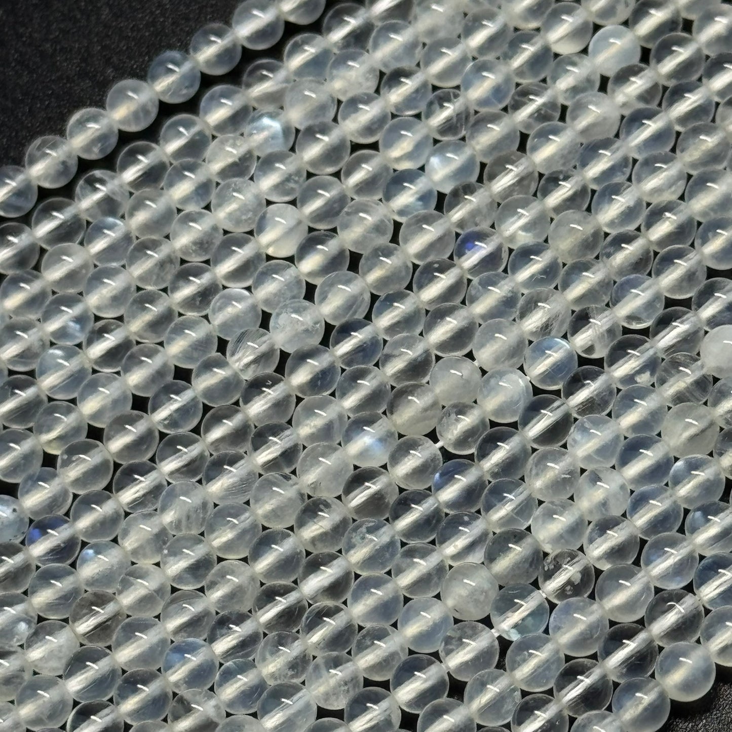 Moonstone Polished Round Gemstone Beads - (AAAAA Quality)