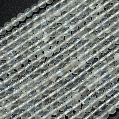 Moonstone Polished Round Gemstone Beads - (AAAAA Quality)