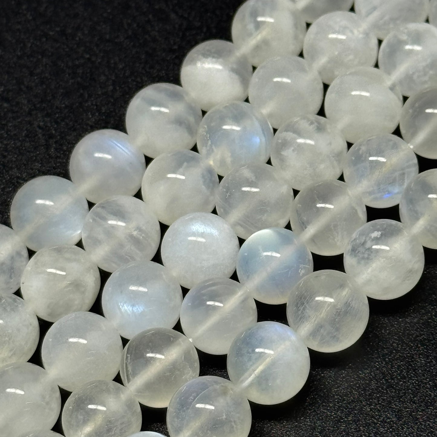 Moonstone Polished Round Beads - (AAAA+ Quality)