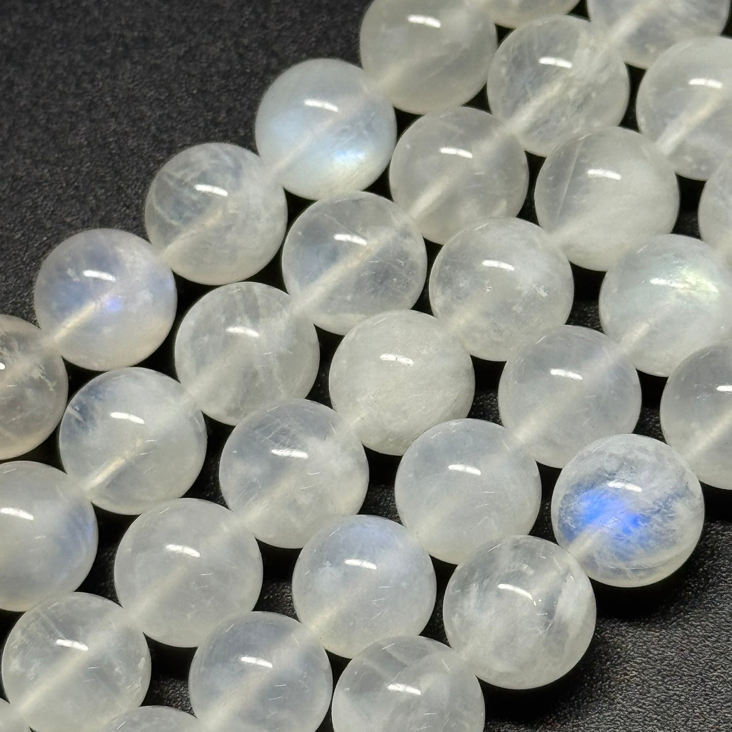 Moonstone Polished Round Beads - (AAAA+ Quality)