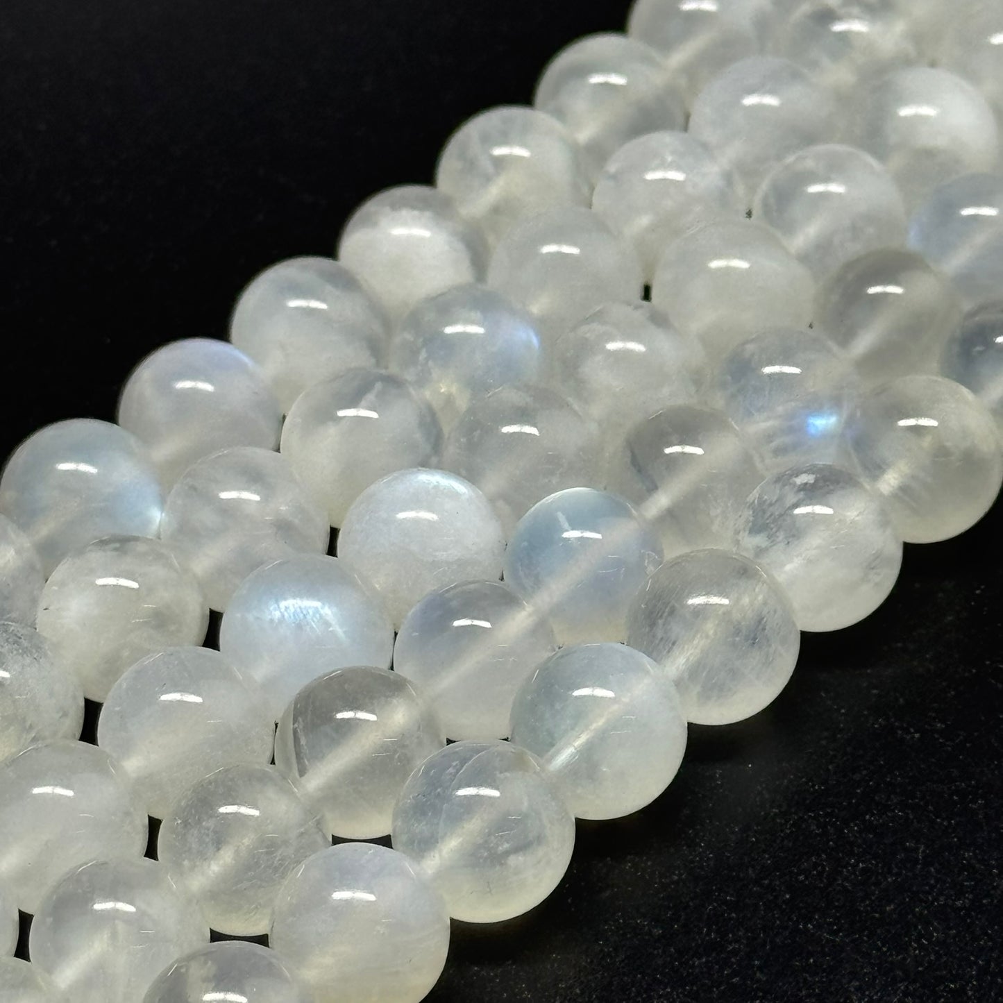 Moonstone Polished Round Beads - (AAAA+ Quality)