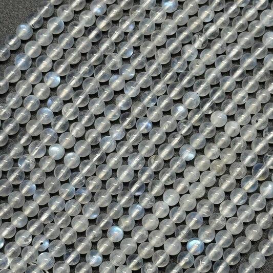 Moonstone Polished Round Gemstone Beads - (AAAAA Quality)