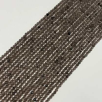 Obsidian Brown Faceted Round Beads - (AAA Quality)