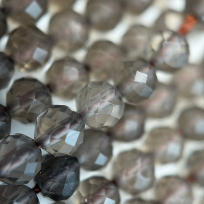 Obsidian Brown Faceted Round Beads - (AAA Quality)
