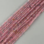Aquamarine Morganite Faceted Round Beads