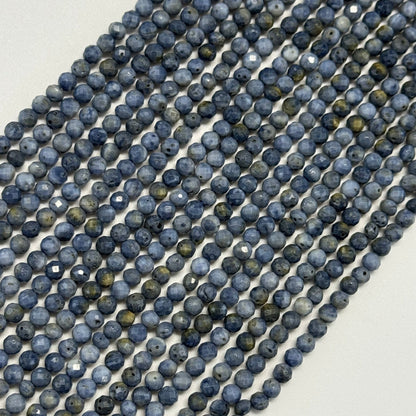 Blue Coral Beads - Faceted Round Beads