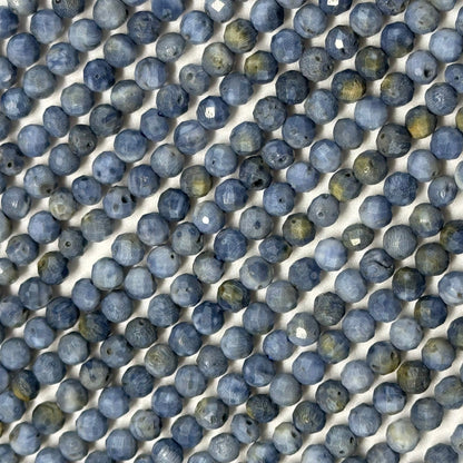 Blue Coral Beads - Faceted Round Beads