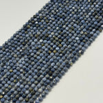 Blue Coral Beads - Faceted Round Beads