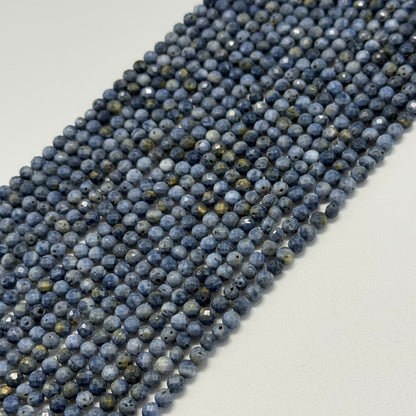 Blue Coral Beads - Faceted Round Beads