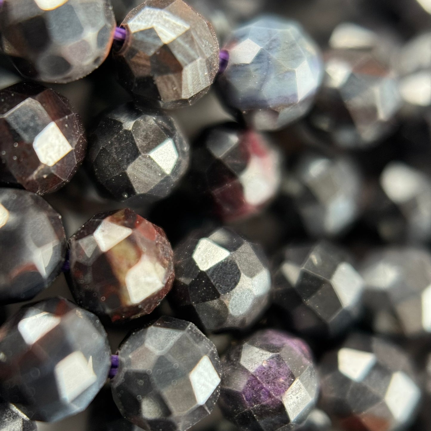 Sugilite Beads - Faceted Round Beads