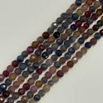 Ruby Sapphire Faceted Round Precious Stone Beads