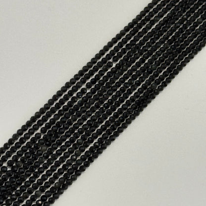 Apache Tear Beads - Faceted Round Beads