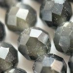 Apache Tear Beads - Faceted Round Beads