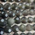 Apache Tear Beads - Faceted Round Beads