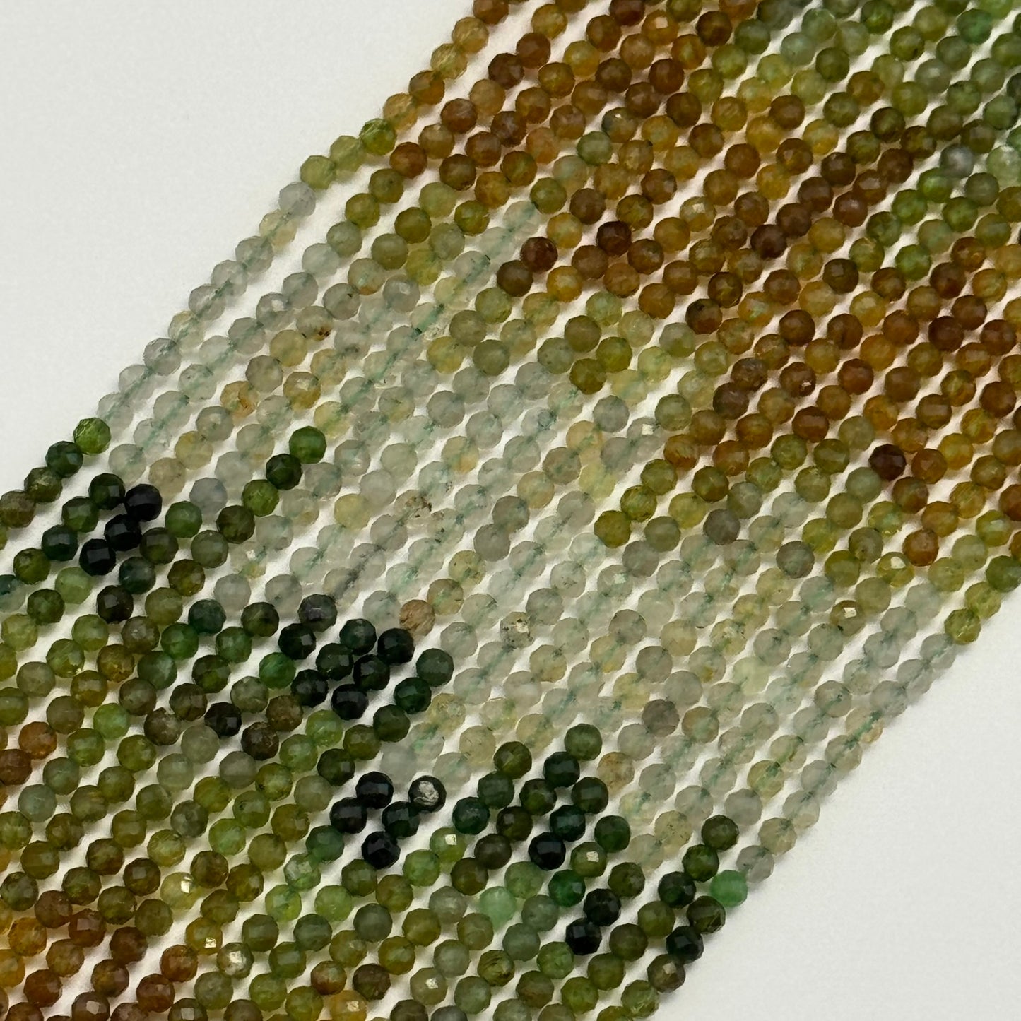 Faceted Tourmaline Beads - Round Shape Beads