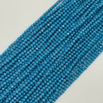 Synthetic Turquoise Beads - Faceted Round Beads