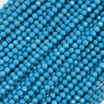 Synthetic Turquoise Beads - Faceted Round Beads