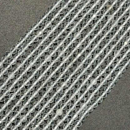 Clear Quartz Faceted Round Beads (AA Quality)