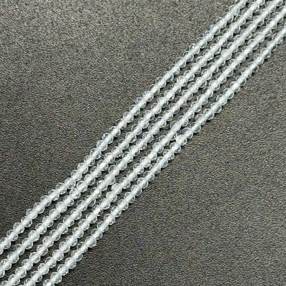 Clear Quartz Faceted Round Beads (AA Quality)