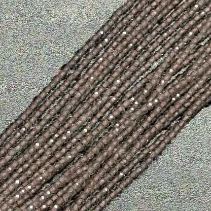 Obsidian Brown Faceted Round Beads - (AAA Quality)