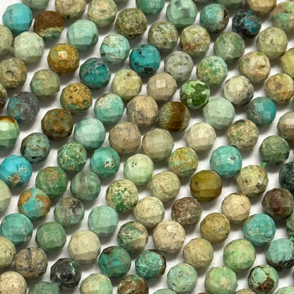 Turquoise Beads - Faceted Round Beads