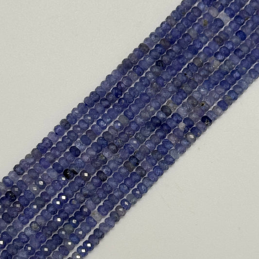 Faceted Tanzanite Beads - Rondelle Beads