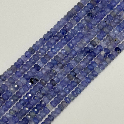 Faceted Tanzanite Beads - Rondelle Beads