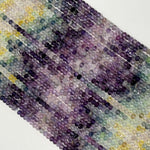 Faceted Rainbow Fluorite Beads - Rondelle Beads