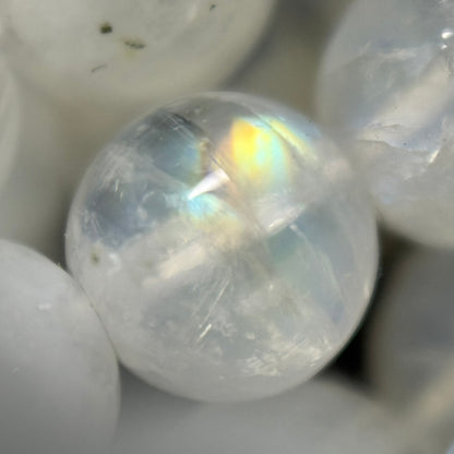 Moonstone Polished Round Beads - (AAAA+ Quality)