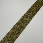 Green Garnet Faceted Square Beads