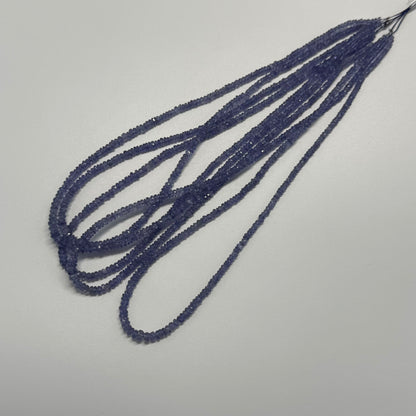 Faceted Tanzanite Beads - Rondelle Gemstone Beads