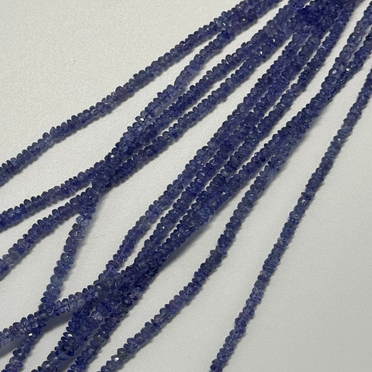 Faceted Tanzanite Beads - Rondelle Gemstone Beads