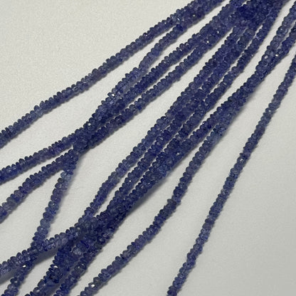 Faceted Tanzanite Beads - Rondelle Gemstone Beads