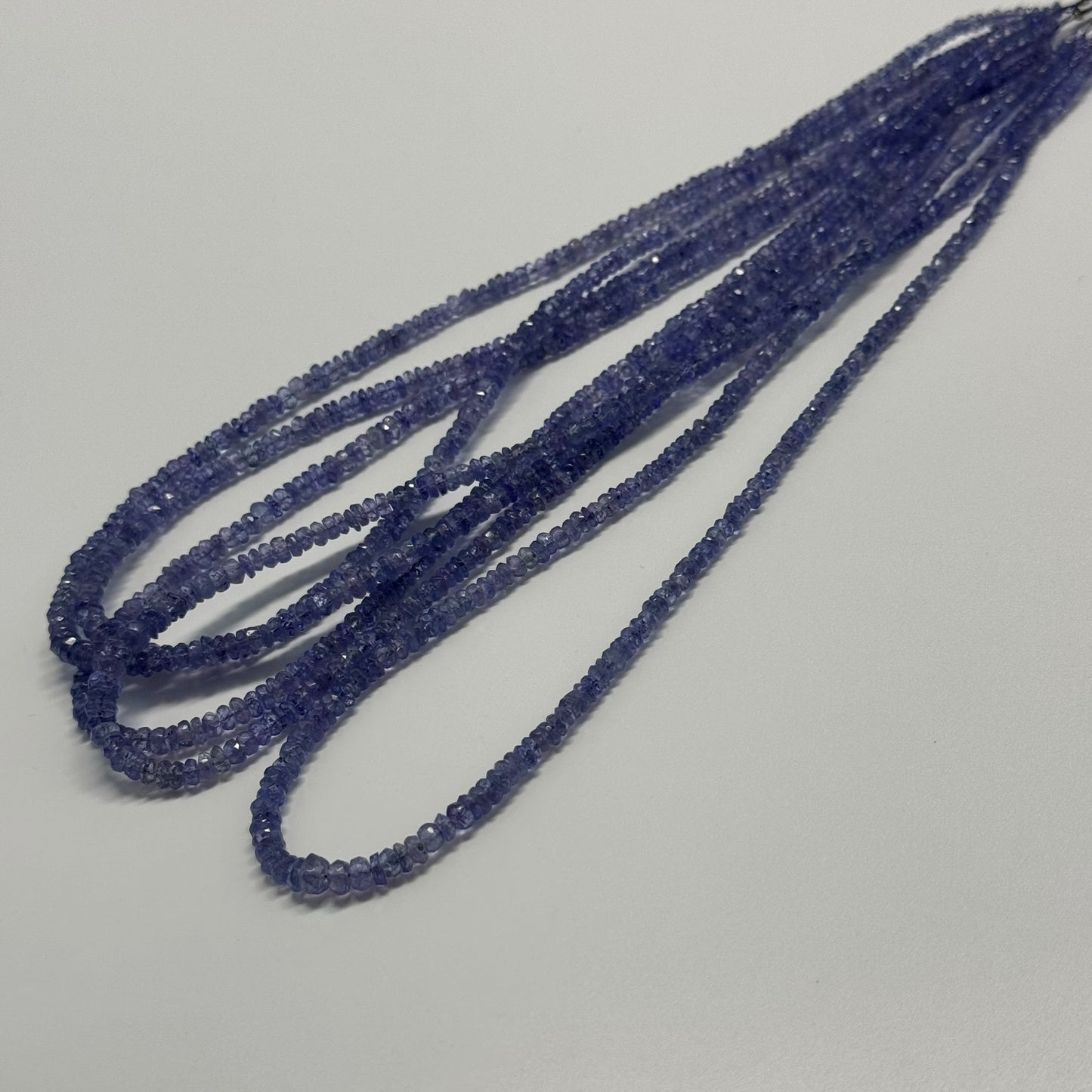 Faceted Tanzanite Beads - Rondelle Gemstone Beads