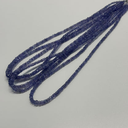 Faceted Tanzanite Beads - Rondelle Gemstone Beads