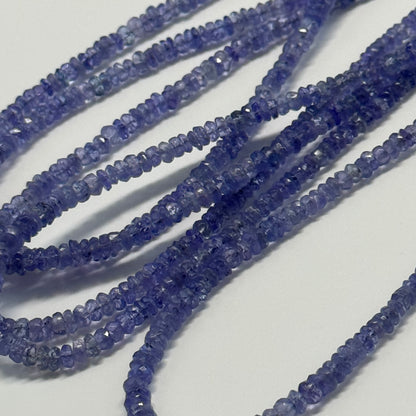 Faceted Tanzanite Beads - Rondelle Gemstone Beads