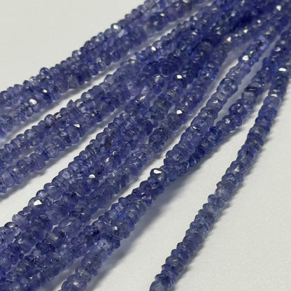 Faceted Tanzanite Beads - Rondelle Gemstone Beads