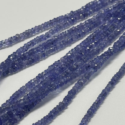 Faceted Tanzanite Beads - Rondelle Gemstone Beads