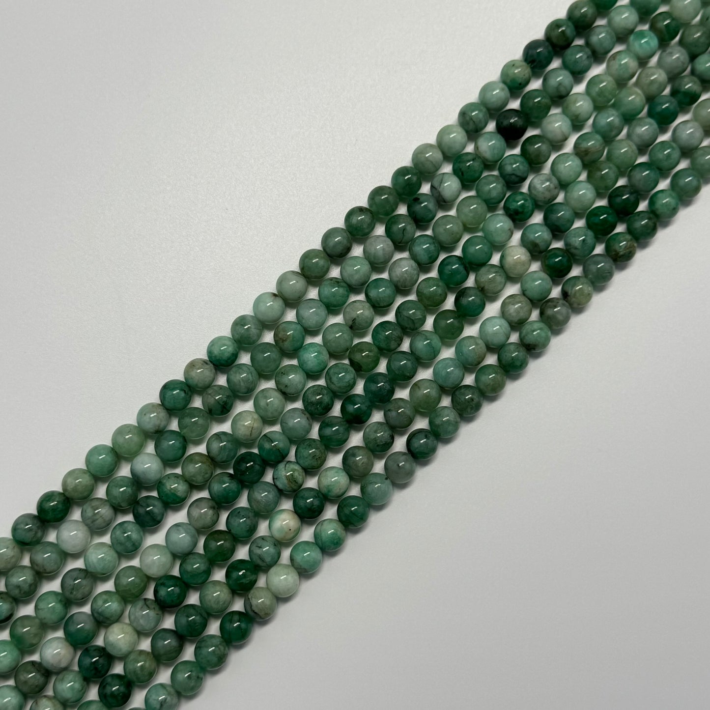 Emerald Precious Stone Beads - Polished Round