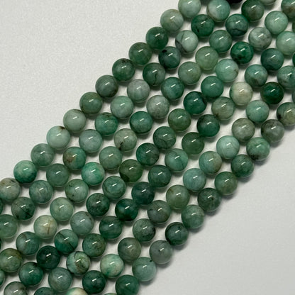 Emerald Precious Stone Beads - Polished Round