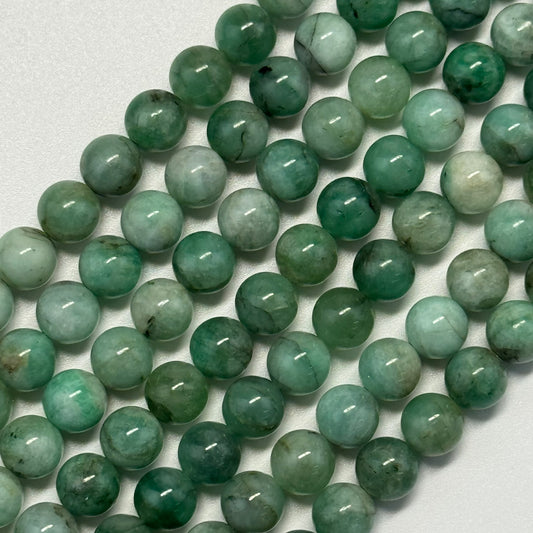 Emerald Precious Stone Beads - Polished Round
