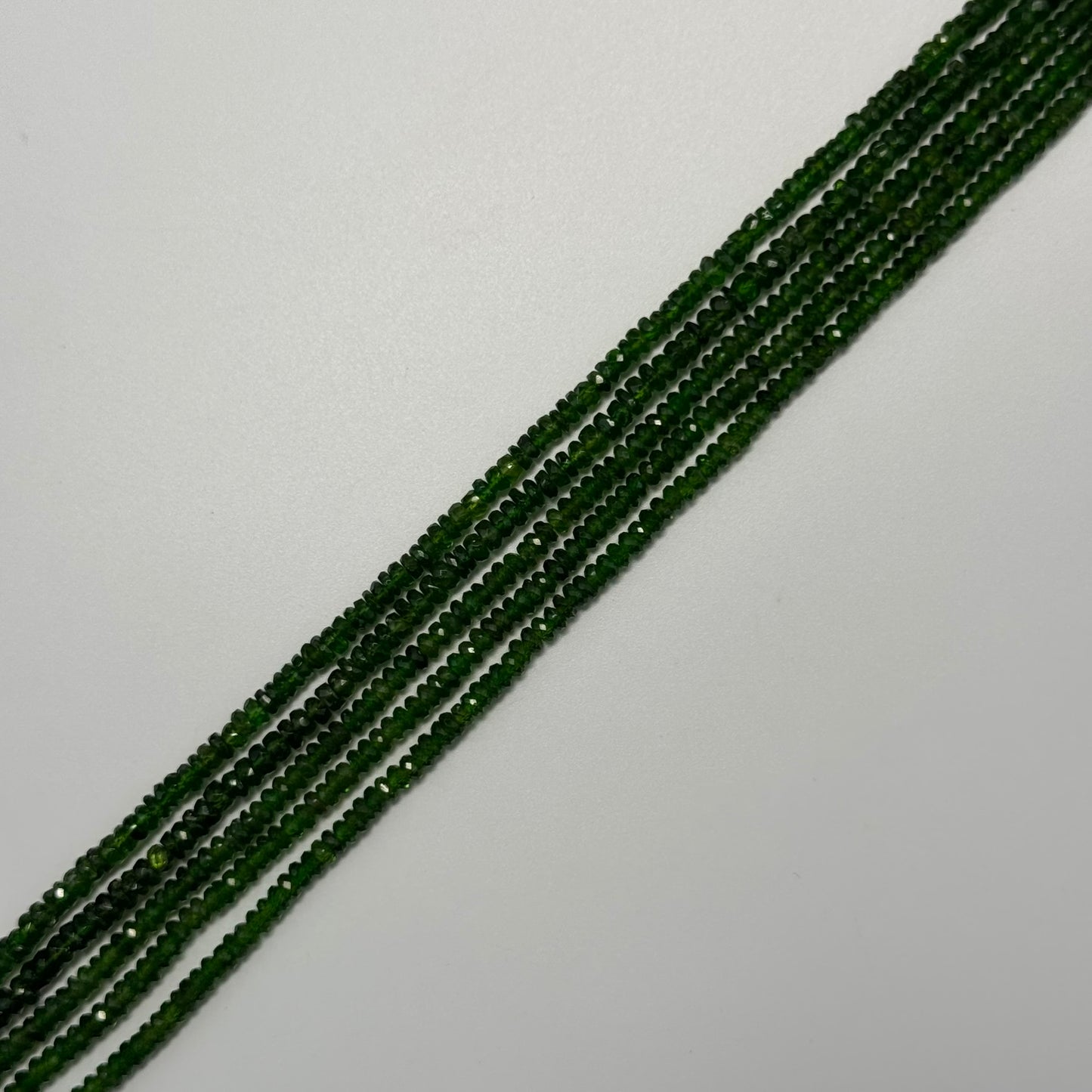 Diopside Faceted Beads - Rondelle Shape