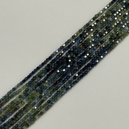 Australian Sapphire Faceted Square Beads - (AAAAA Quality)