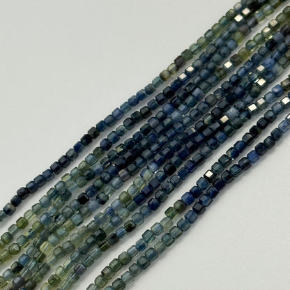 Australian Sapphire Faceted Square Beads - (AAAAA Quality)